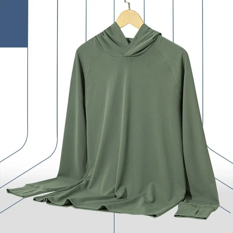 2024 Primavera Autumn Autumn New Mens Holteed Readed Running Sports Fitness Ropa de mangas de manga larga transpirable