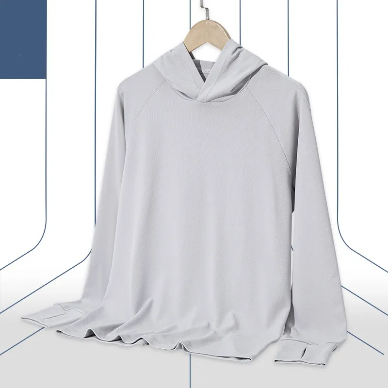 2024 Primavera Autumn Autumn New Mens Holteed Readed Running Sports Fitness Ropa de mangas de manga larga transpirable