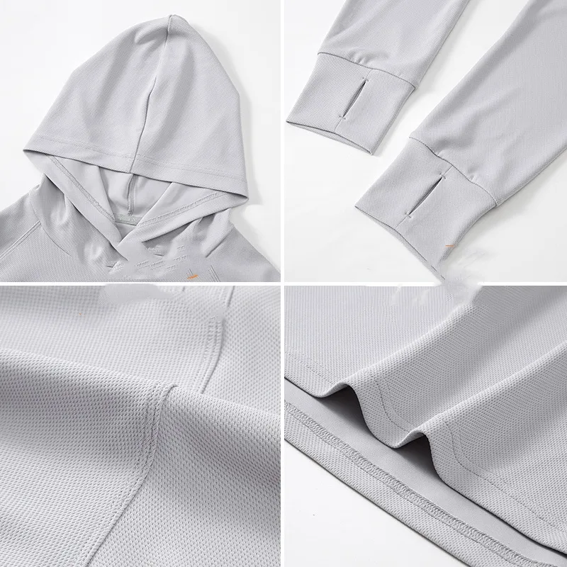 2024 Primavera Autumn Autumn New Mens Holteed Readed Running Sports Fitness Ropa de mangas de manga larga transpirable