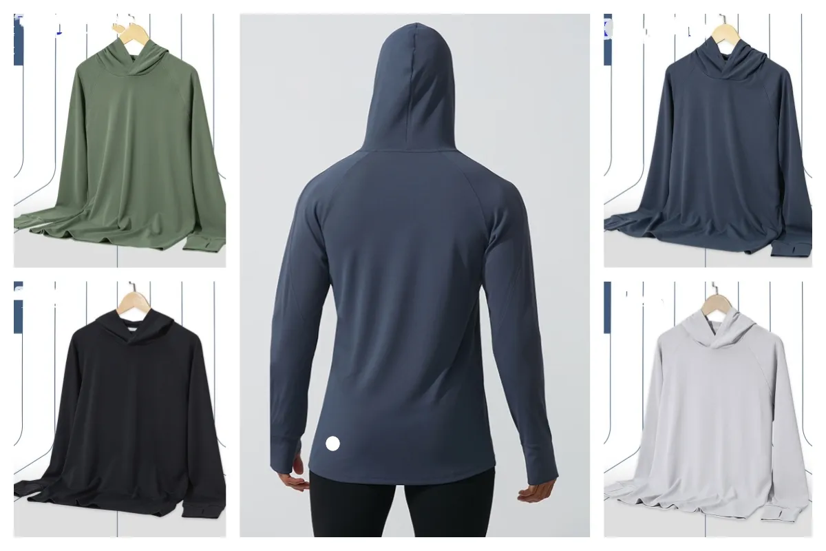 2024 Primavera Autumn Autumn New Mens Holteed Readed Running Sports Fitness Ropa de mangas de manga larga transpirable