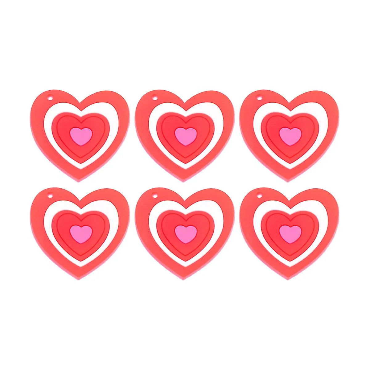 6PCS VALENTINE DAY FLASHING BROOCH ROMANTIC HEARTSHAPED LUMINOUS BADGE HEARTSHAPED LUMINOUS BREASTPIN PIN PLASTIC BROOCH FOR P