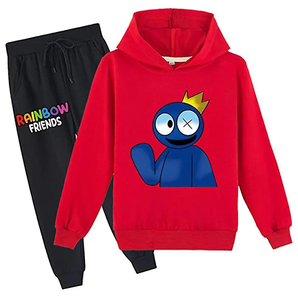 714 AñOS NIñOS ADOLESCENTES RAINBOW FRIENDS TRACKSUIT SET SUDADERA CON CAPUCHA TOPS + PANTALONES TRAJES