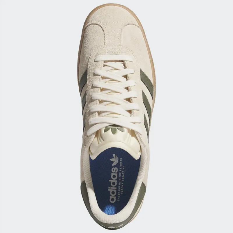 ADIDAS Gazelle ADV Ecru Tint / Focus Olive / Gum skate sneakers