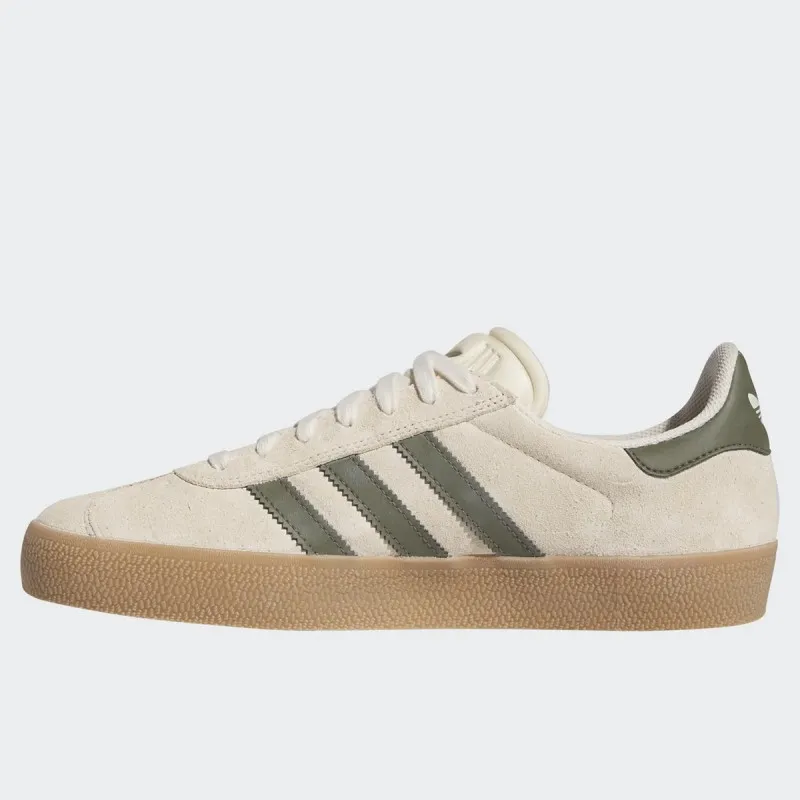 ADIDAS Gazelle ADV Ecru Tint / Focus Olive / Gum skate sneakers