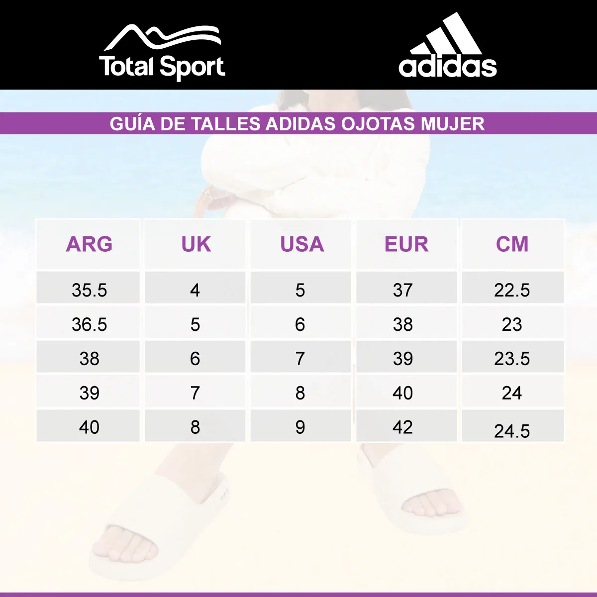 adidas Ojotas Adilette – Mujer – Gx7064