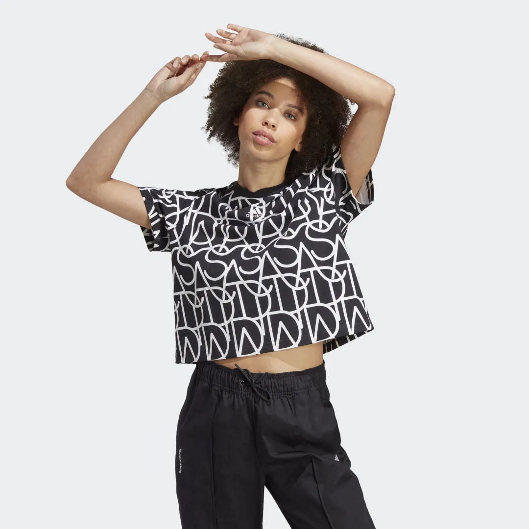 adidas Originals Allover adidas Graphic Boyfriend Tee