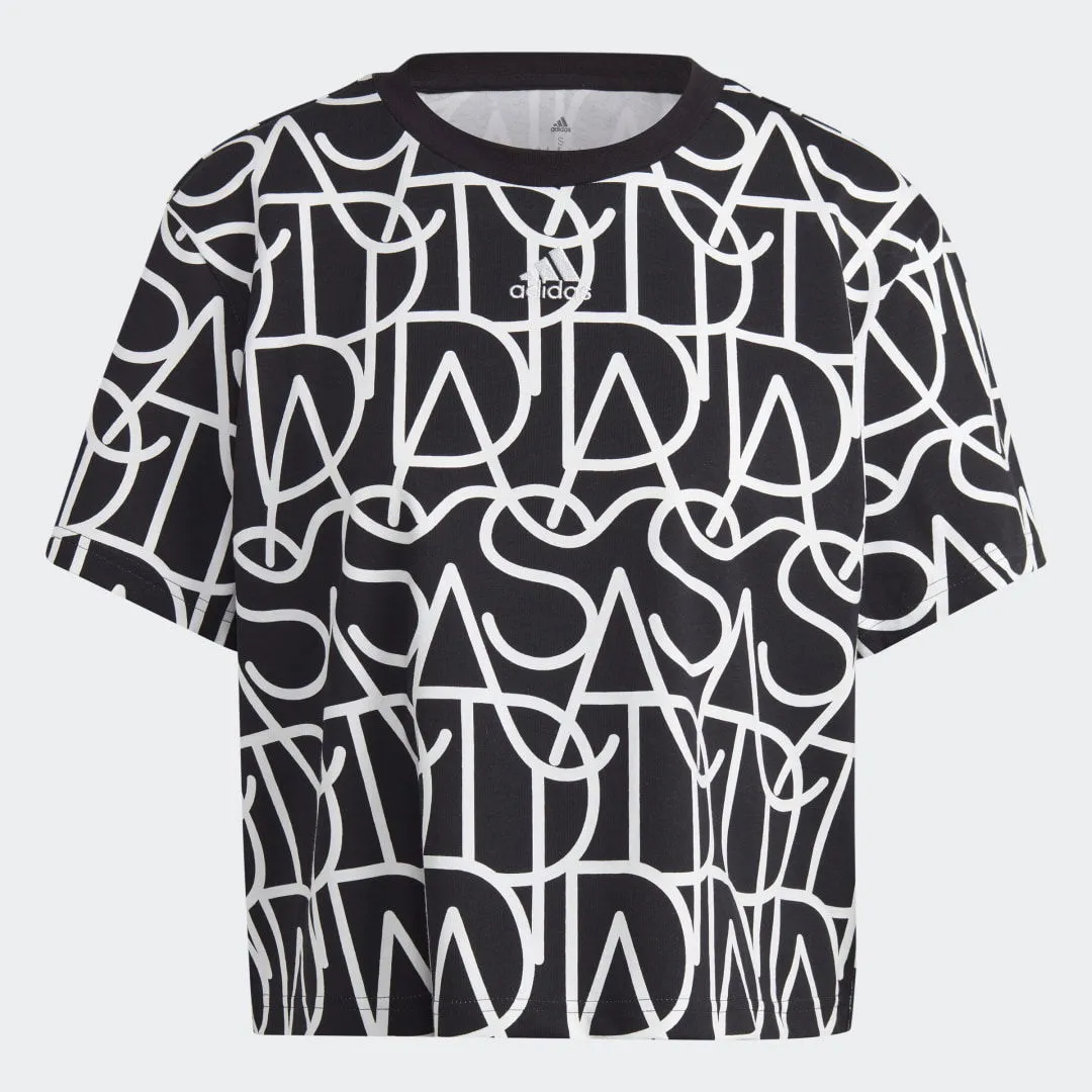 adidas Originals Allover adidas Graphic Boyfriend Tee