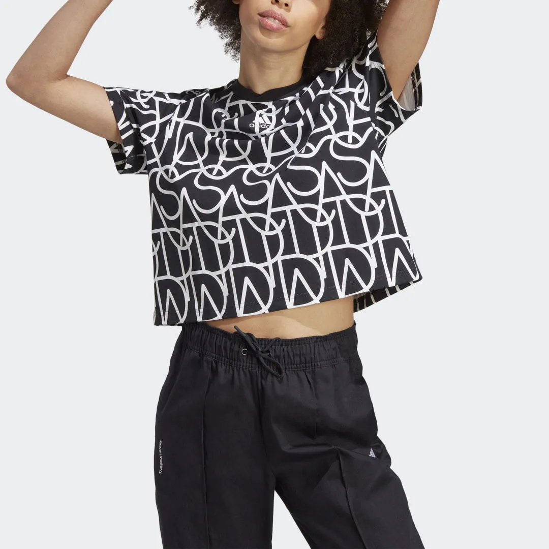 adidas Originals Allover adidas Graphic Boyfriend Tee