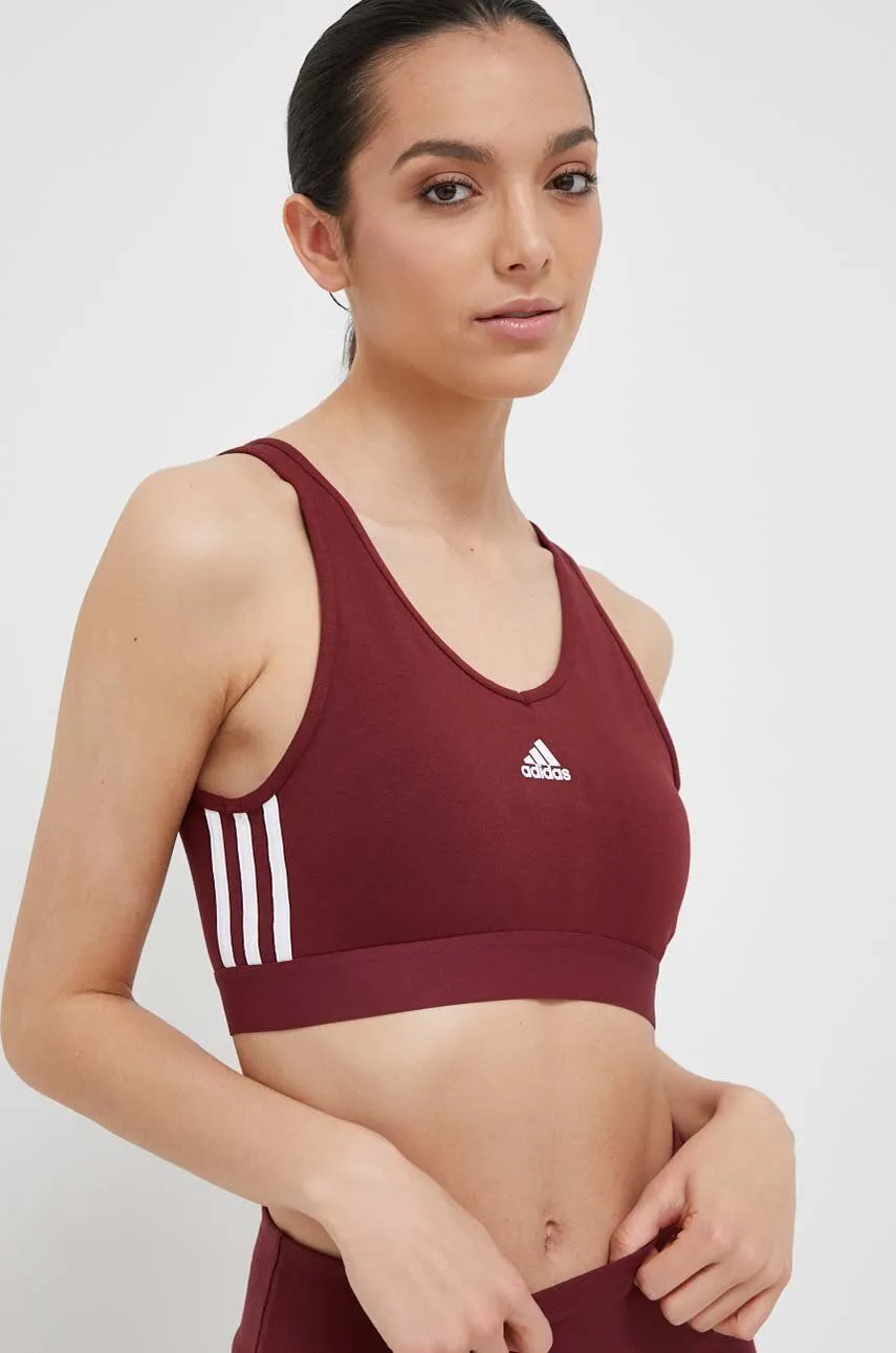 ADIDAS ORIGINALS ESSENTIALS 3STRIPES CROP TOP WITH REMOVABLE PADS