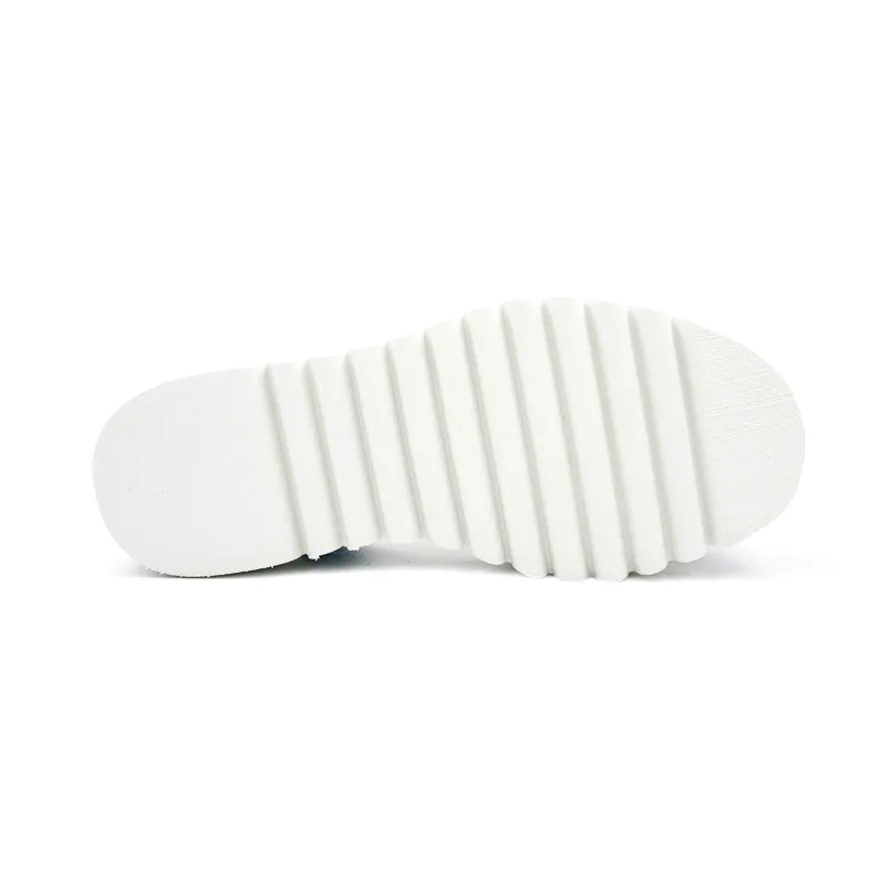 Avarcas Menorquinas Plataforma Mujer Piel Plantilla Acolchada 16201 Blanco, de Blusandal