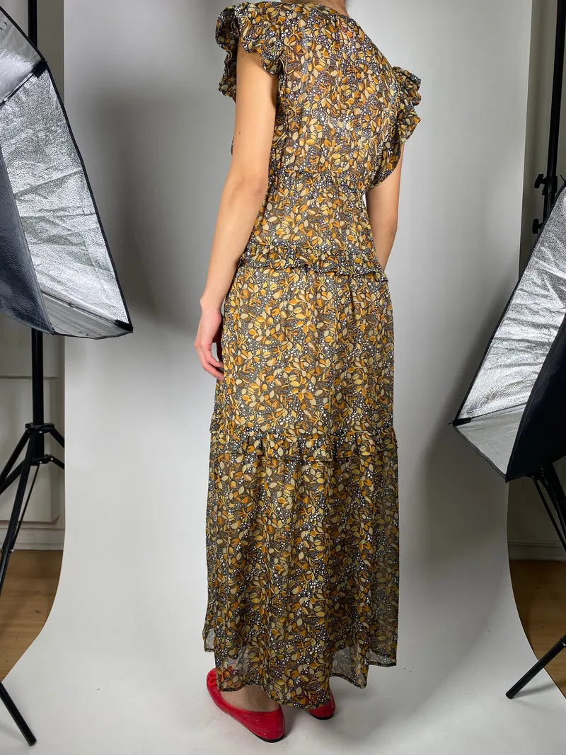 BA&SH Vestido Maxi Estampado
