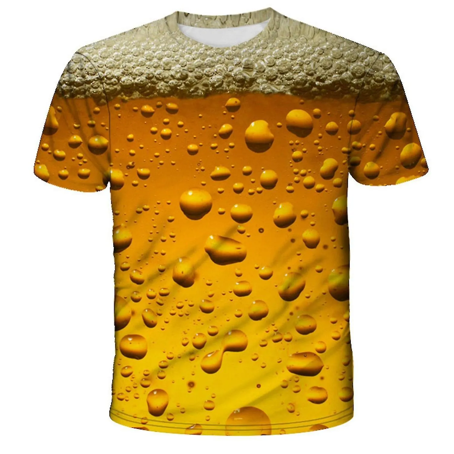 BEER BUBBLE 3D DIGITAL PRINT CAMISETA DE MANGA CORTA PARA HOMBRE XXS5XL