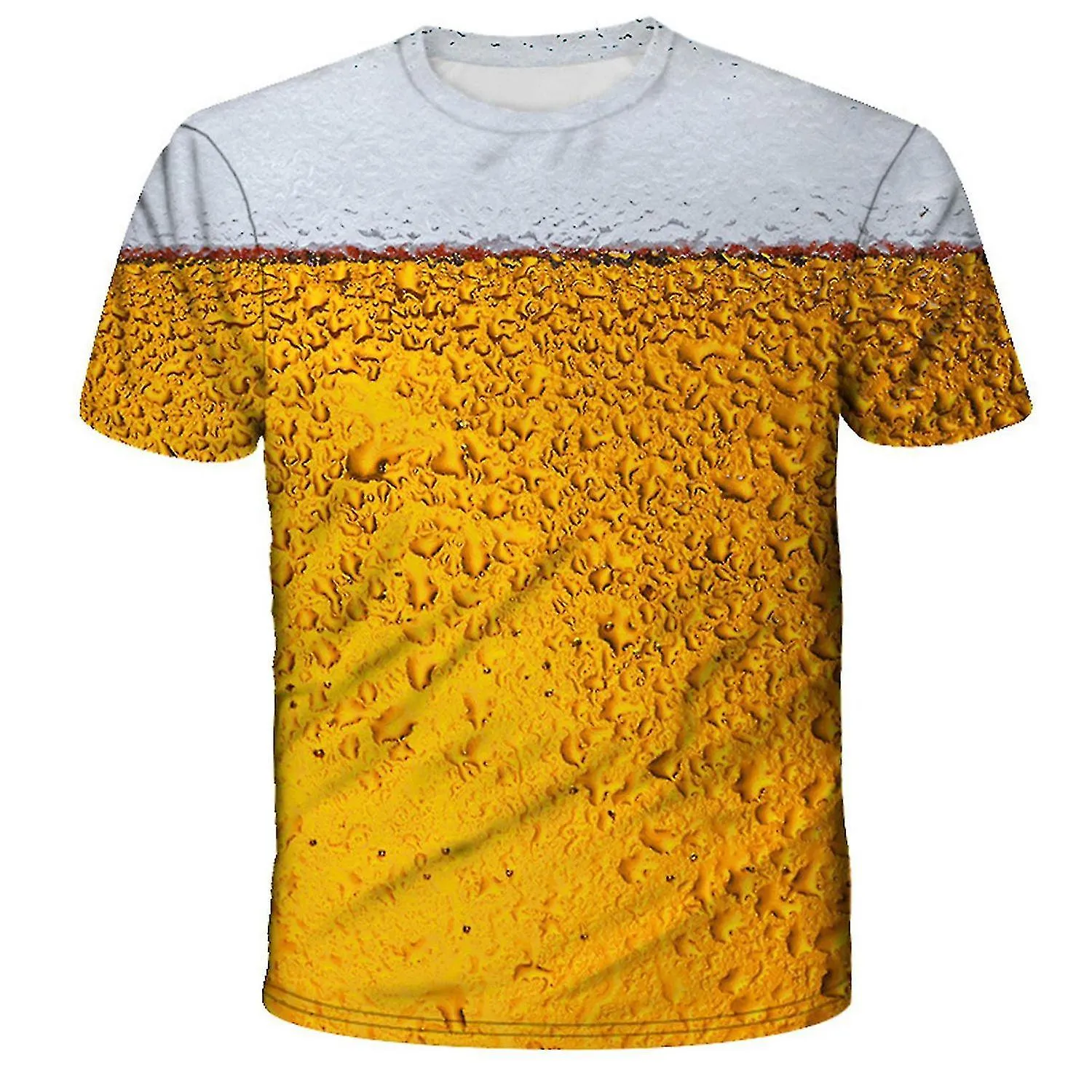 BEER BUBBLE 3D DIGITAL PRINT CAMISETA DE MANGA CORTA PARA HOMBRE XXS5XL