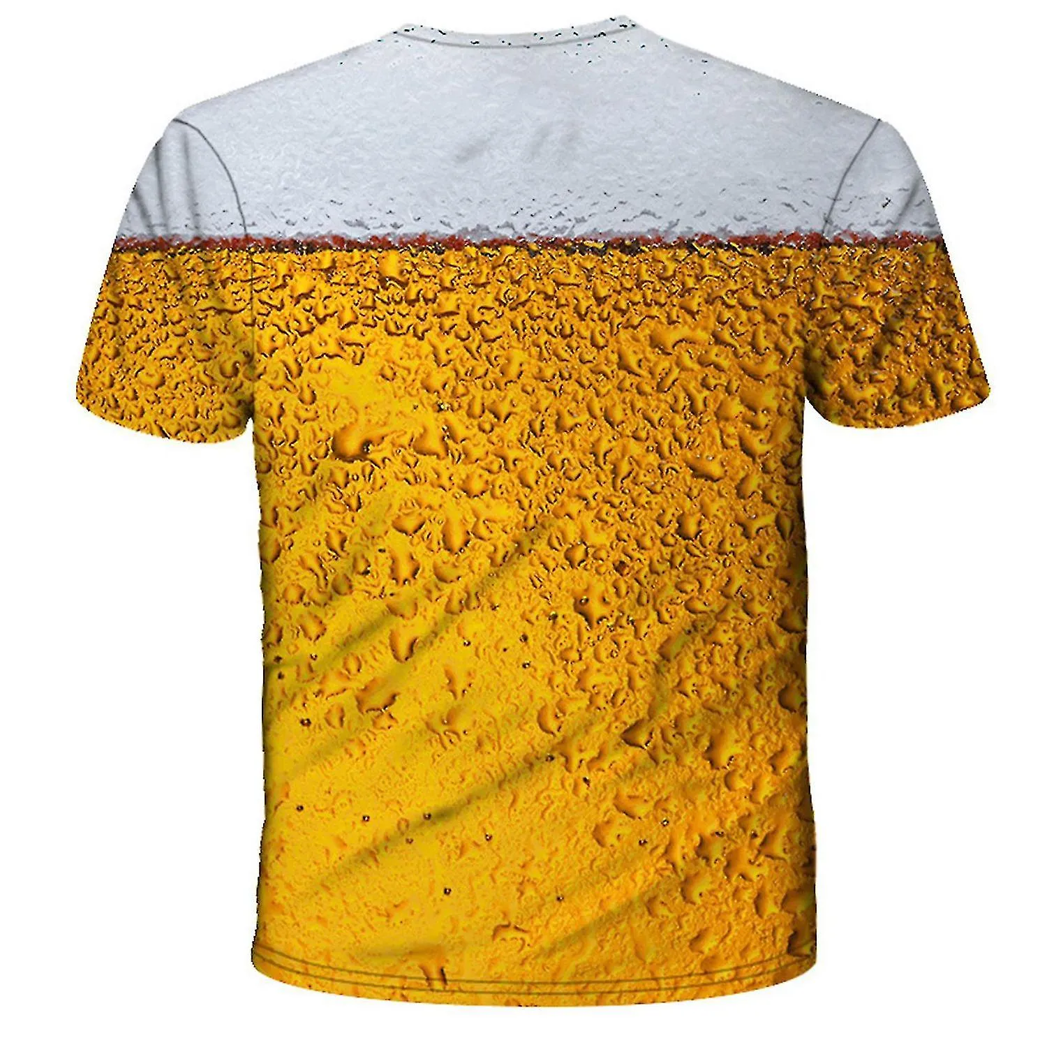 BEER BUBBLE 3D DIGITAL PRINT CAMISETA DE MANGA CORTA PARA HOMBRE XXS5XL