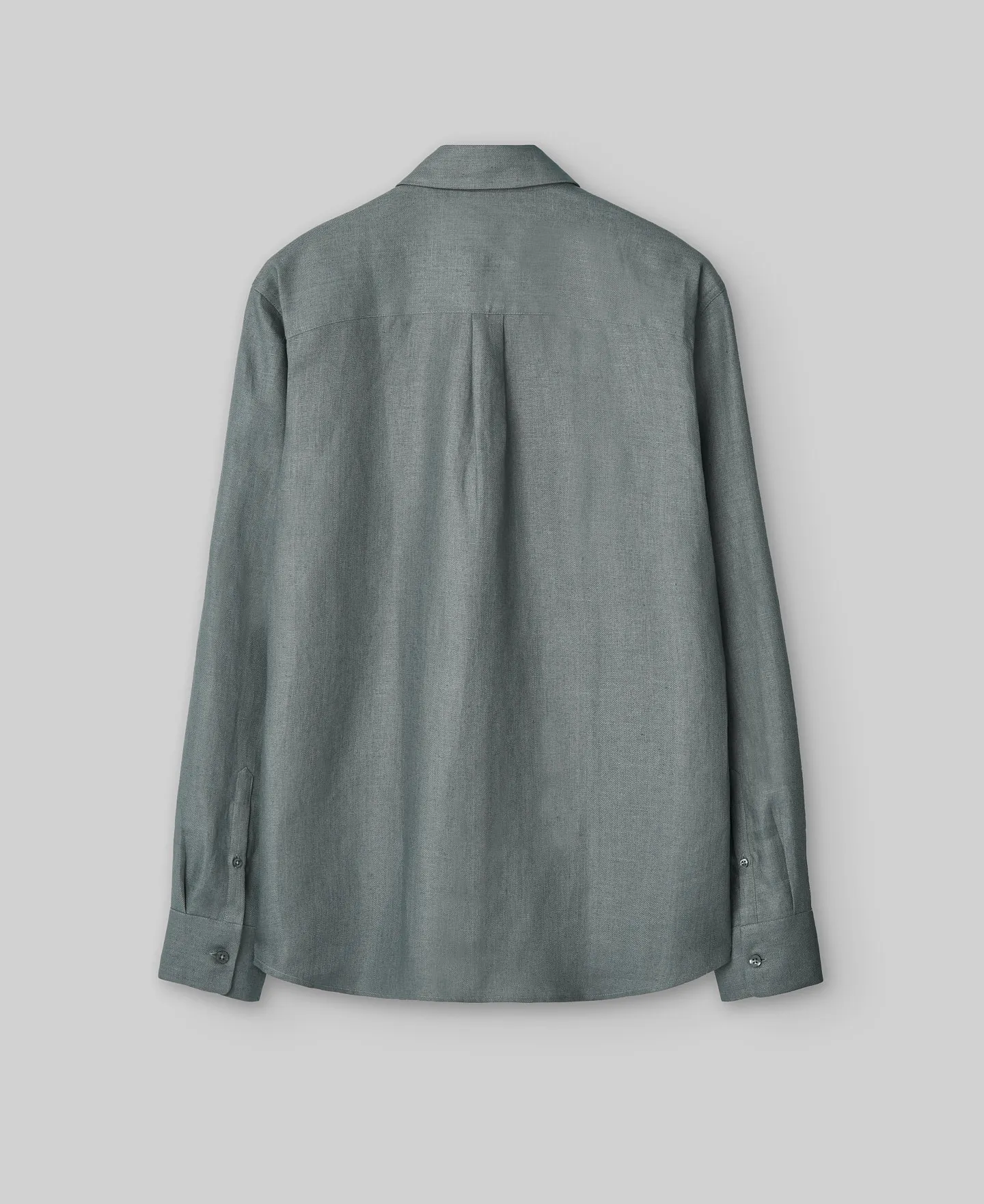 Blue linen shirt man