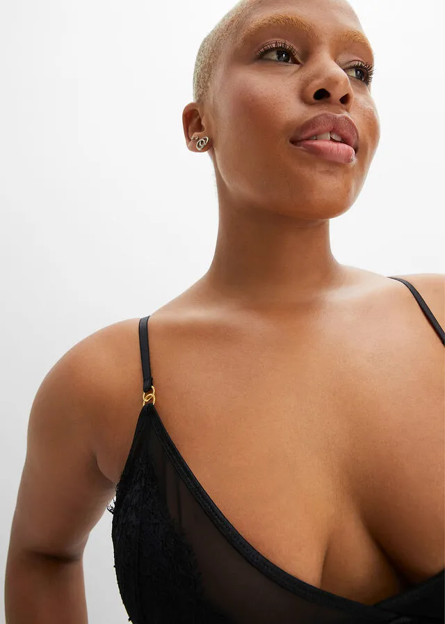 Body con tanga sin aros Negro