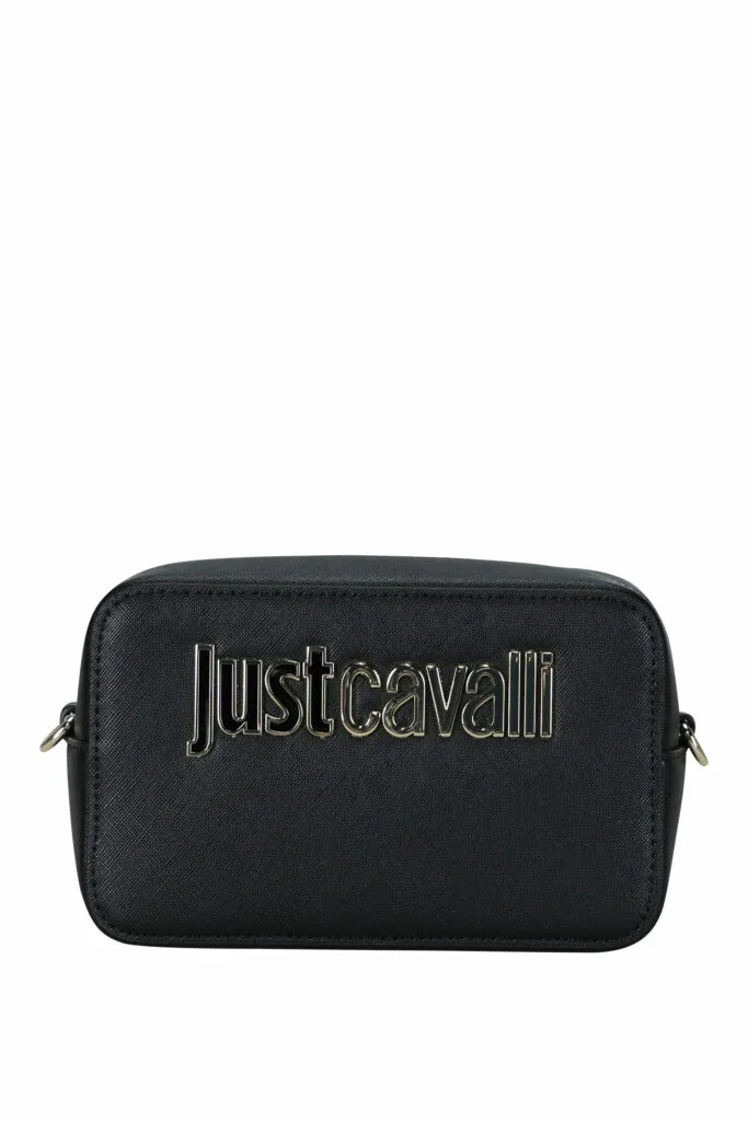 Bolso bandolera negra de cremallera con maxilogo 