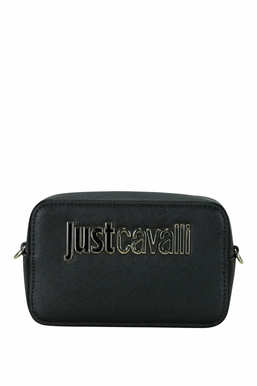 Bolso bandolera negra de cremallera con maxilogo 