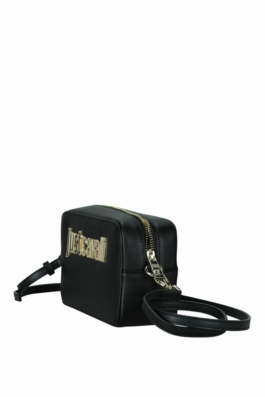 Bolso bandolera negra de cremallera con maxilogo 