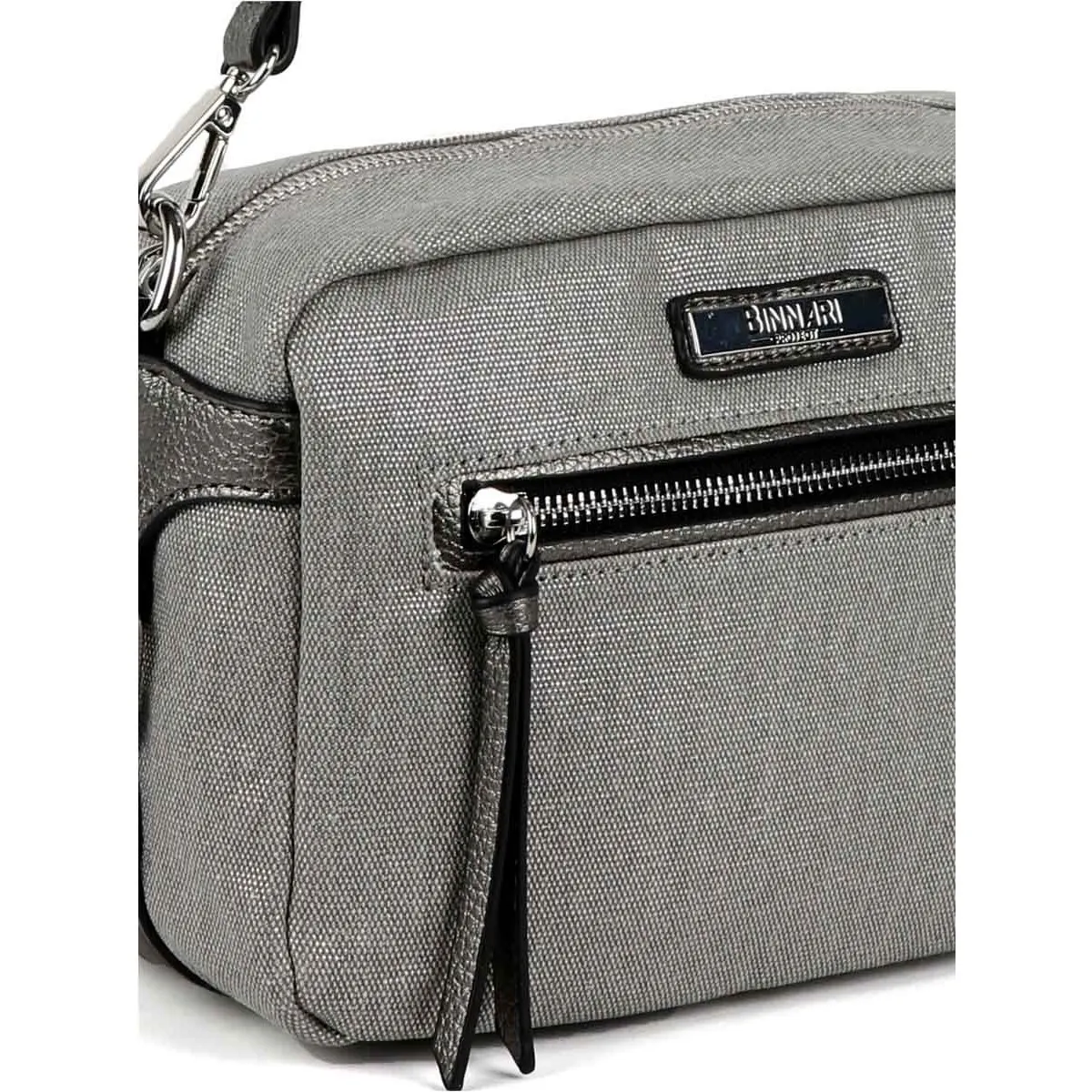 Bolso Binnari Bandolera en tejido natural brillo, nacional Cnp18005