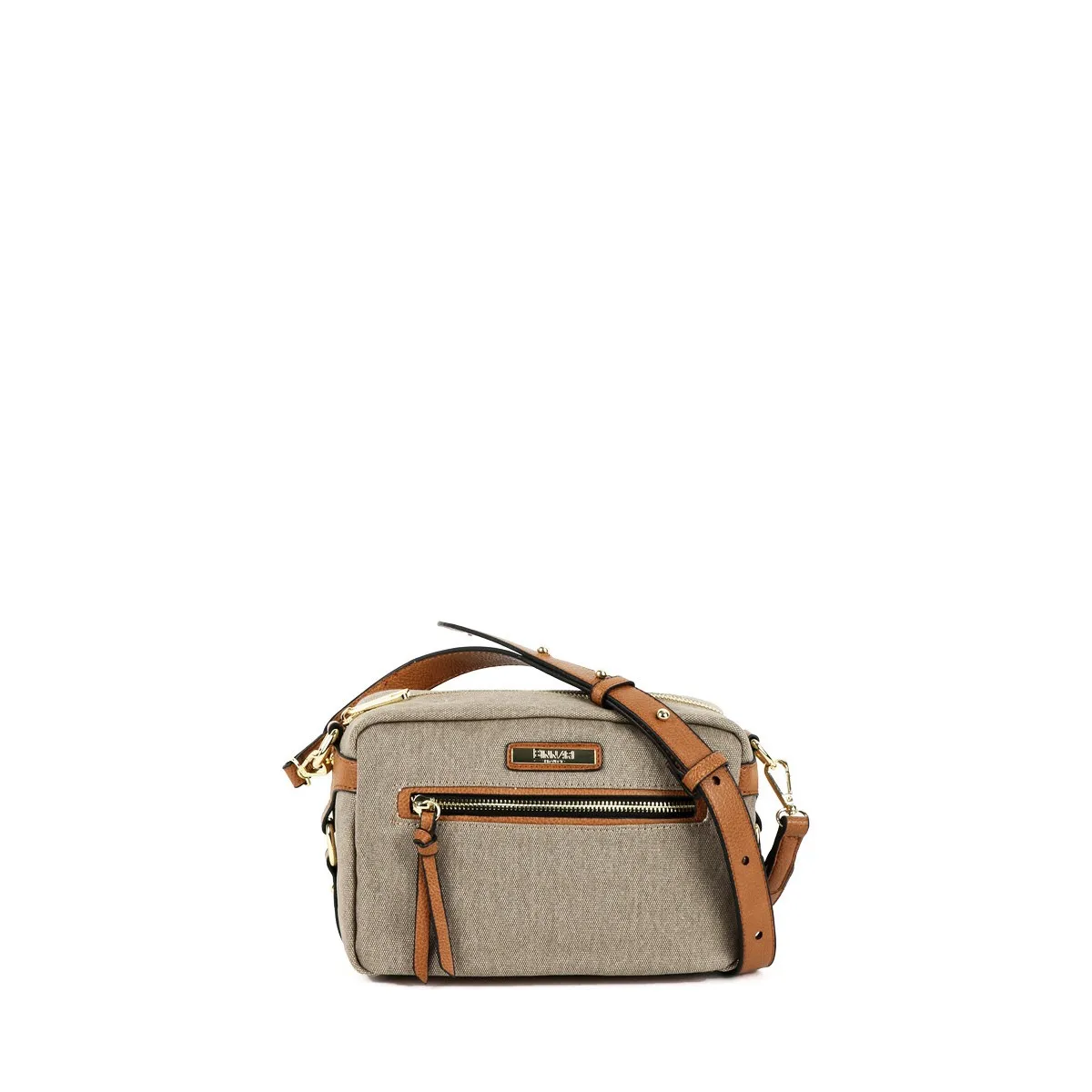 Bolso Binnari Bandolera en tejido natural brillo, nacional Cnp18005