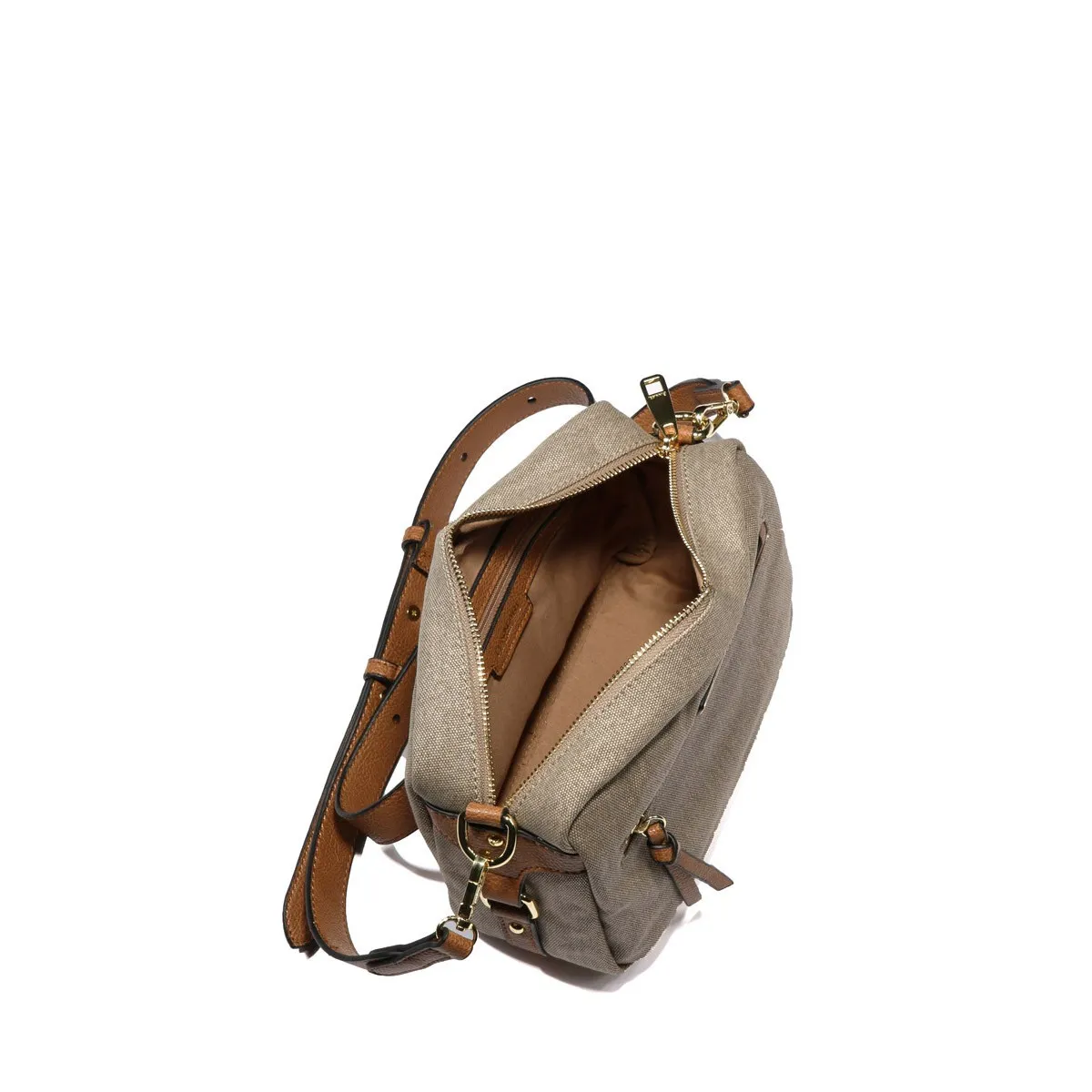 Bolso Binnari Bandolera en tejido natural brillo, nacional Cnp18005