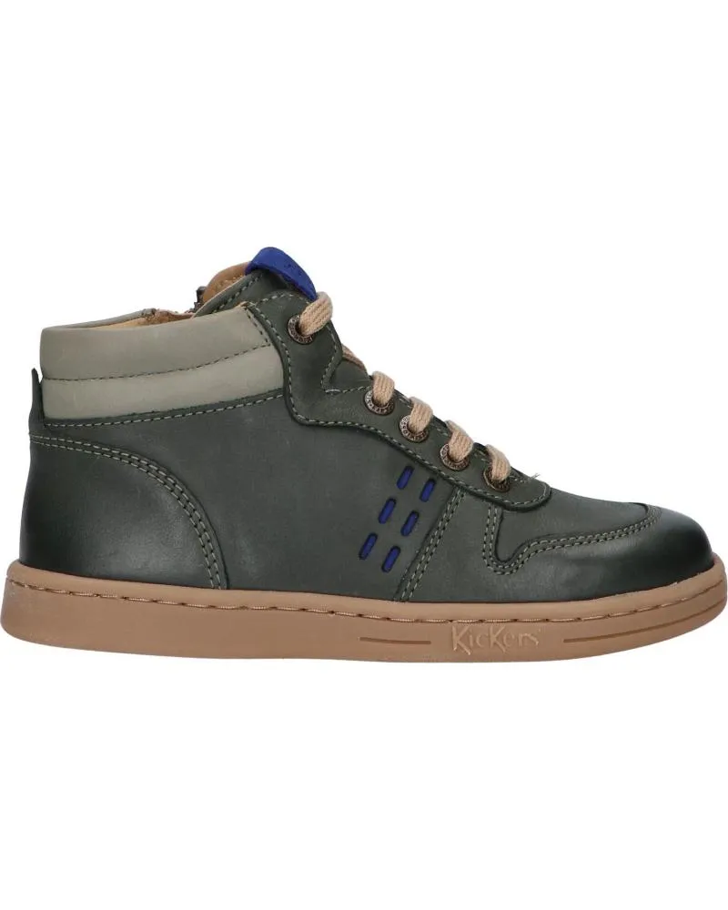 Botas de Niña y Niño KICKERS 829890 TACKFLO 203 KAKI GRIS BLEU
