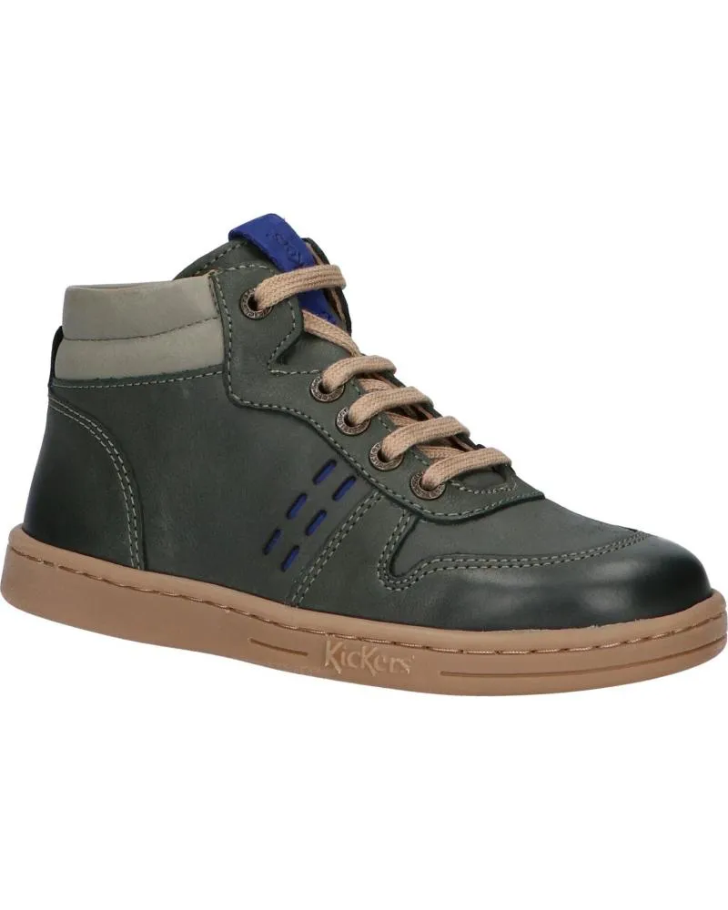Botas de Niña y Niño KICKERS 829890 TACKFLO 203 KAKI GRIS BLEU