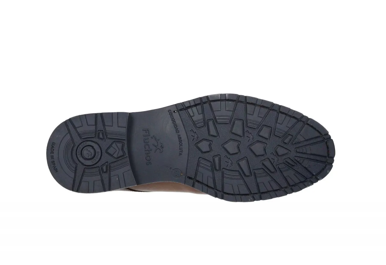 Botin Cordon Piel Cuero Piso Goma