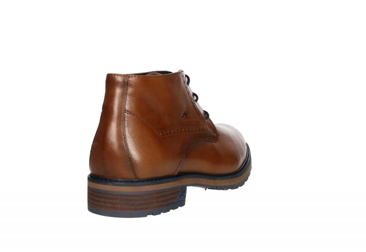 Botin Cordon Piel Cuero Piso Goma