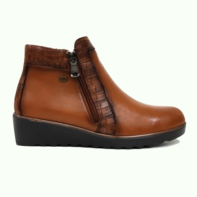 Botin mujer cuña relax cuero