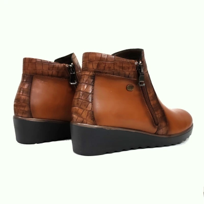 Botin mujer cuña relax cuero