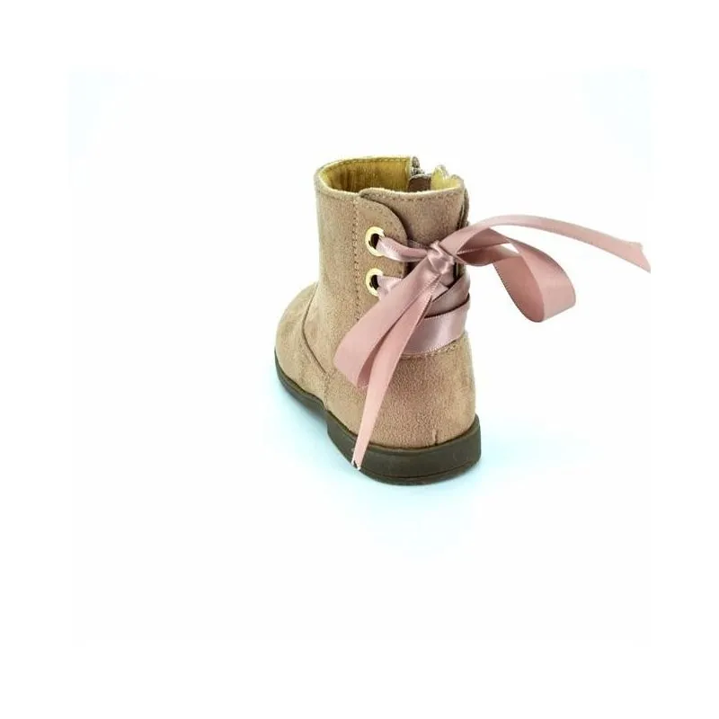 Botin niña con lazo de raso