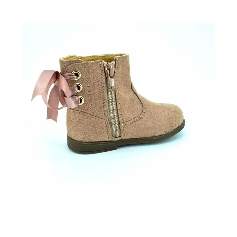 Botin niña con lazo de raso