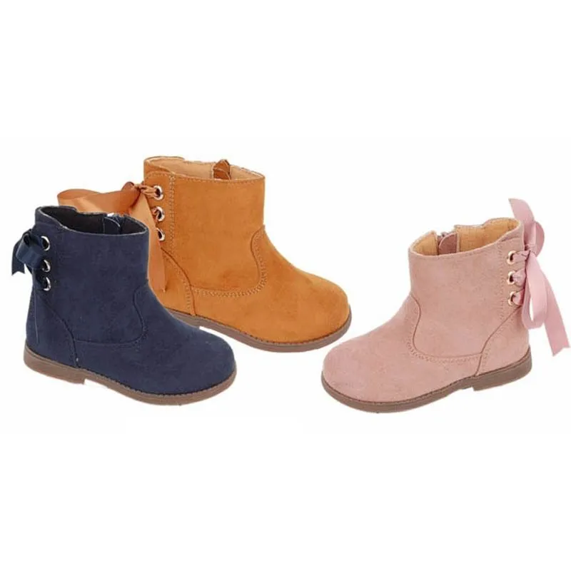 Botin niña con lazo de raso