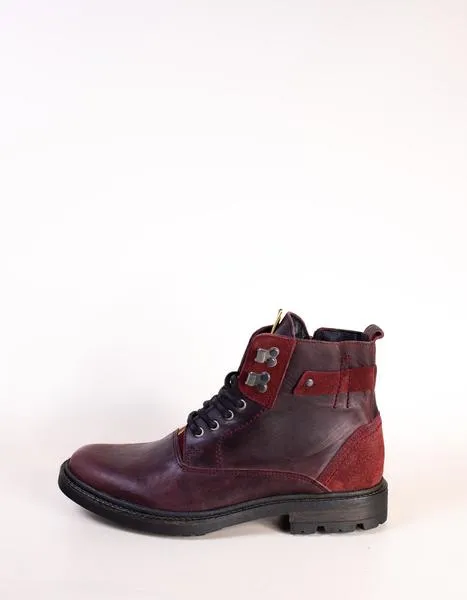 botín paco´s 19527 granate para hombre
