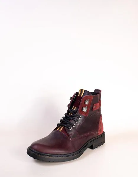 botín paco´s 19527 granate para hombre