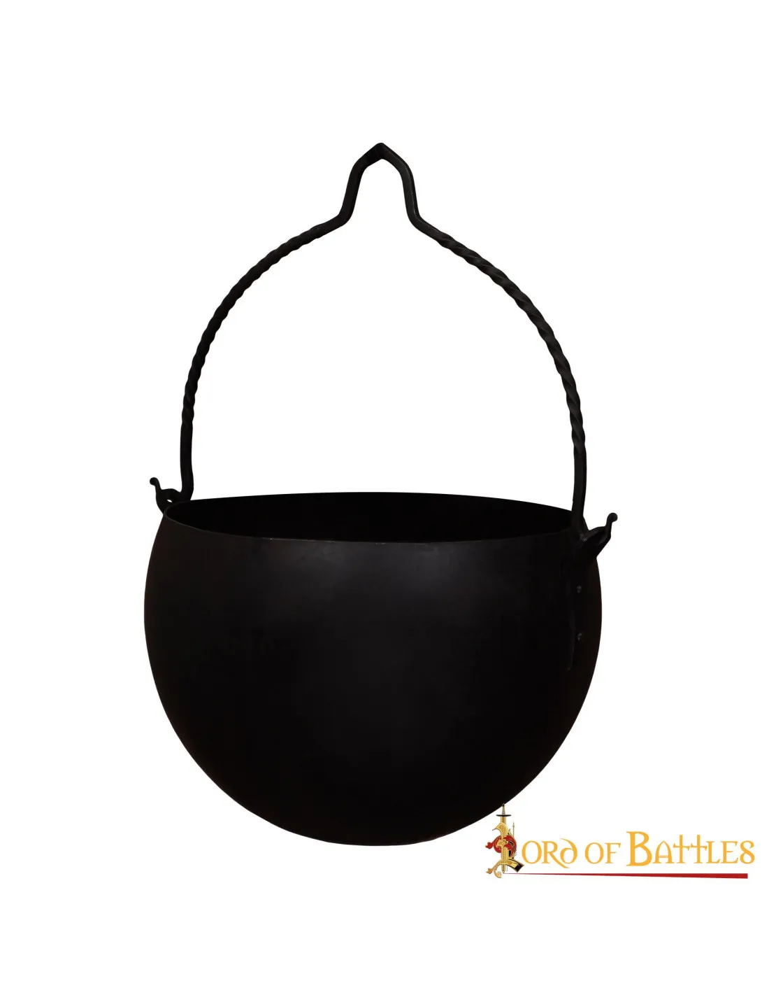 Caldero cocina medieval en hierro forjado