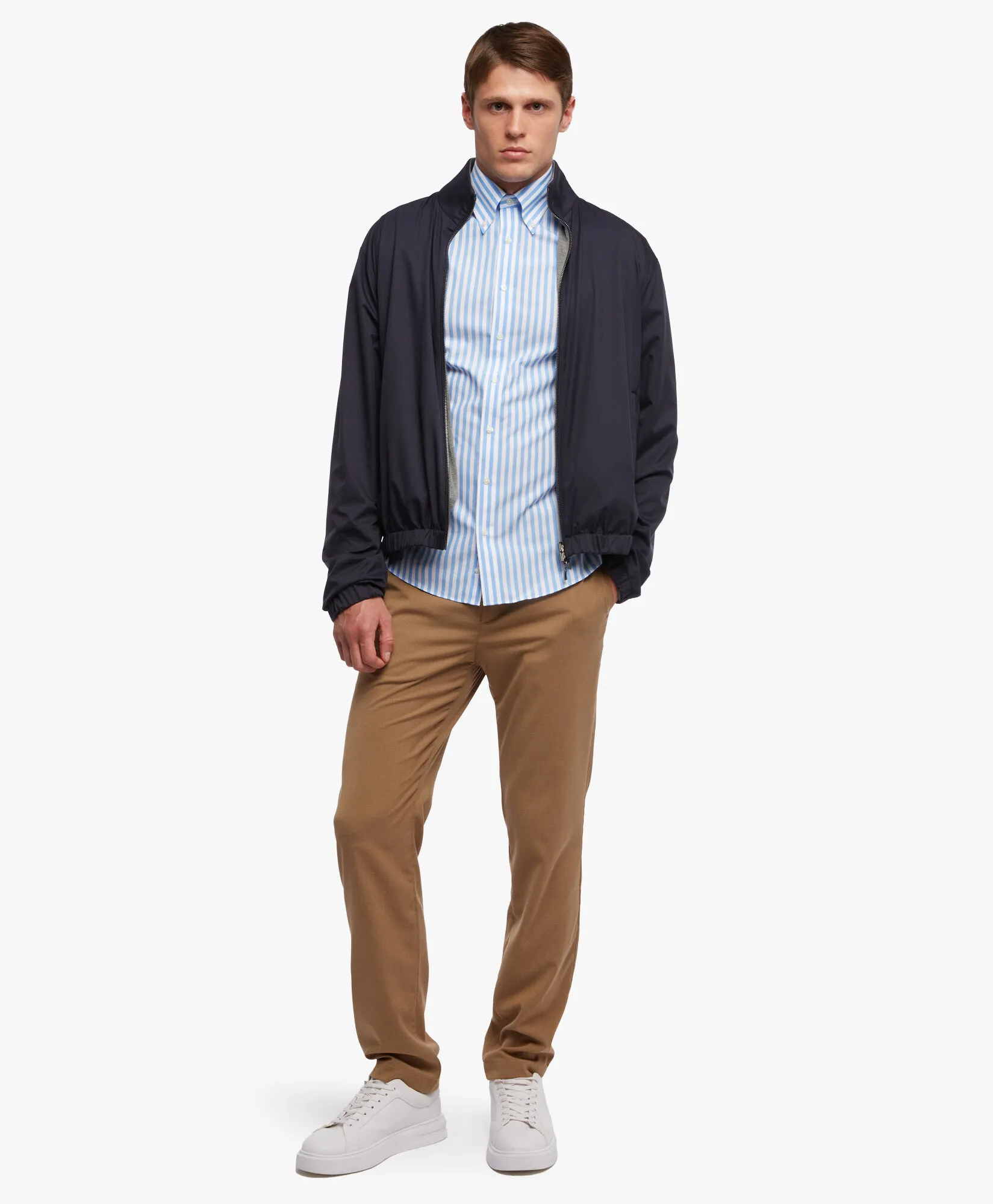 CAMISA AZUL PASTEL SLIM FIT NONIRON DE ALGODóN CON CUELLO BUTTON DOWN
