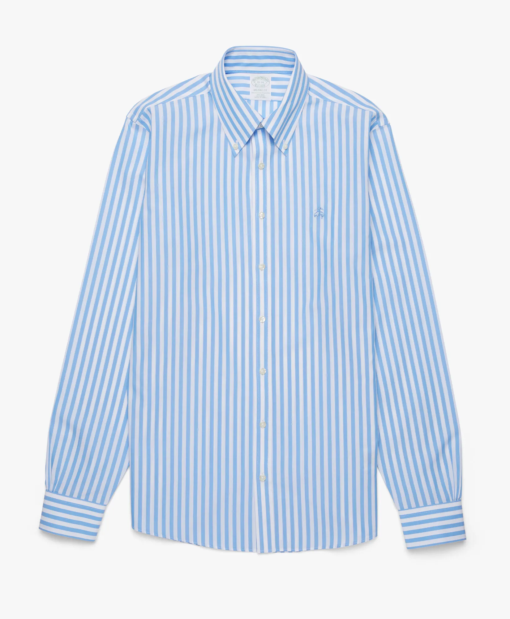 CAMISA AZUL PASTEL SLIM FIT NONIRON DE ALGODóN CON CUELLO BUTTON DOWN