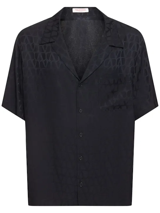Camisa de seda estampada