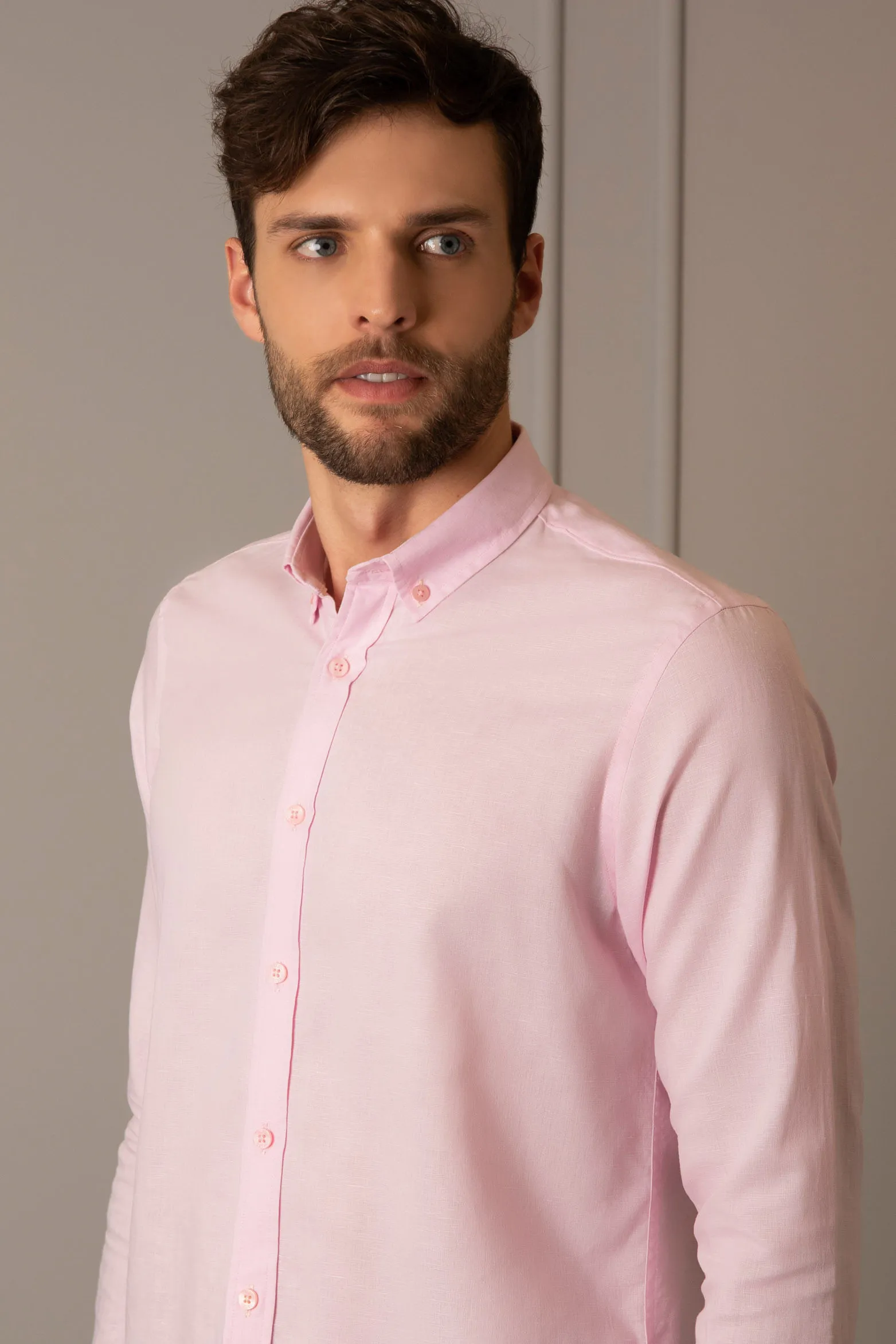 Camisa Manga larga para hombre Fibras naturales