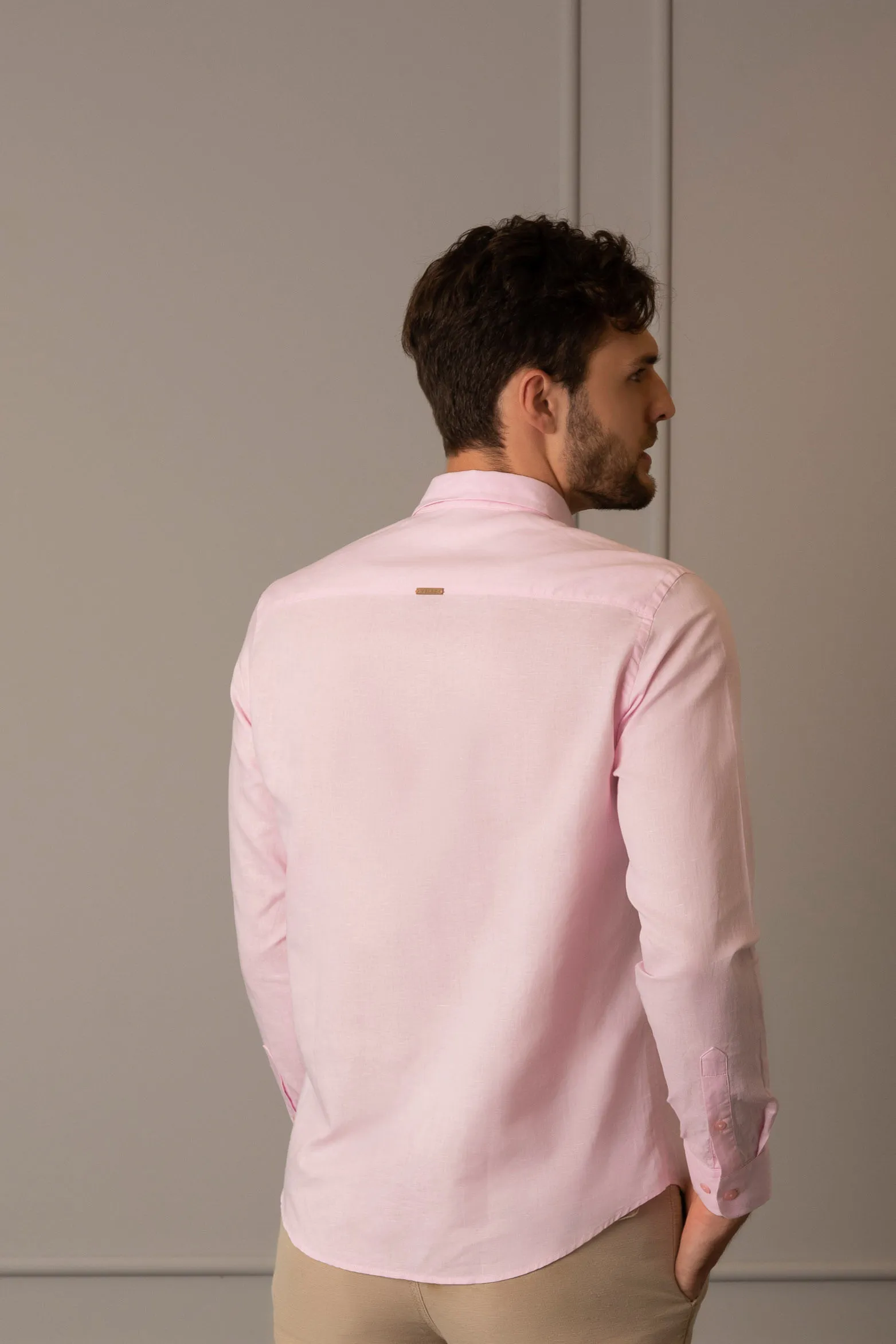 Camisa Manga larga para hombre Fibras naturales