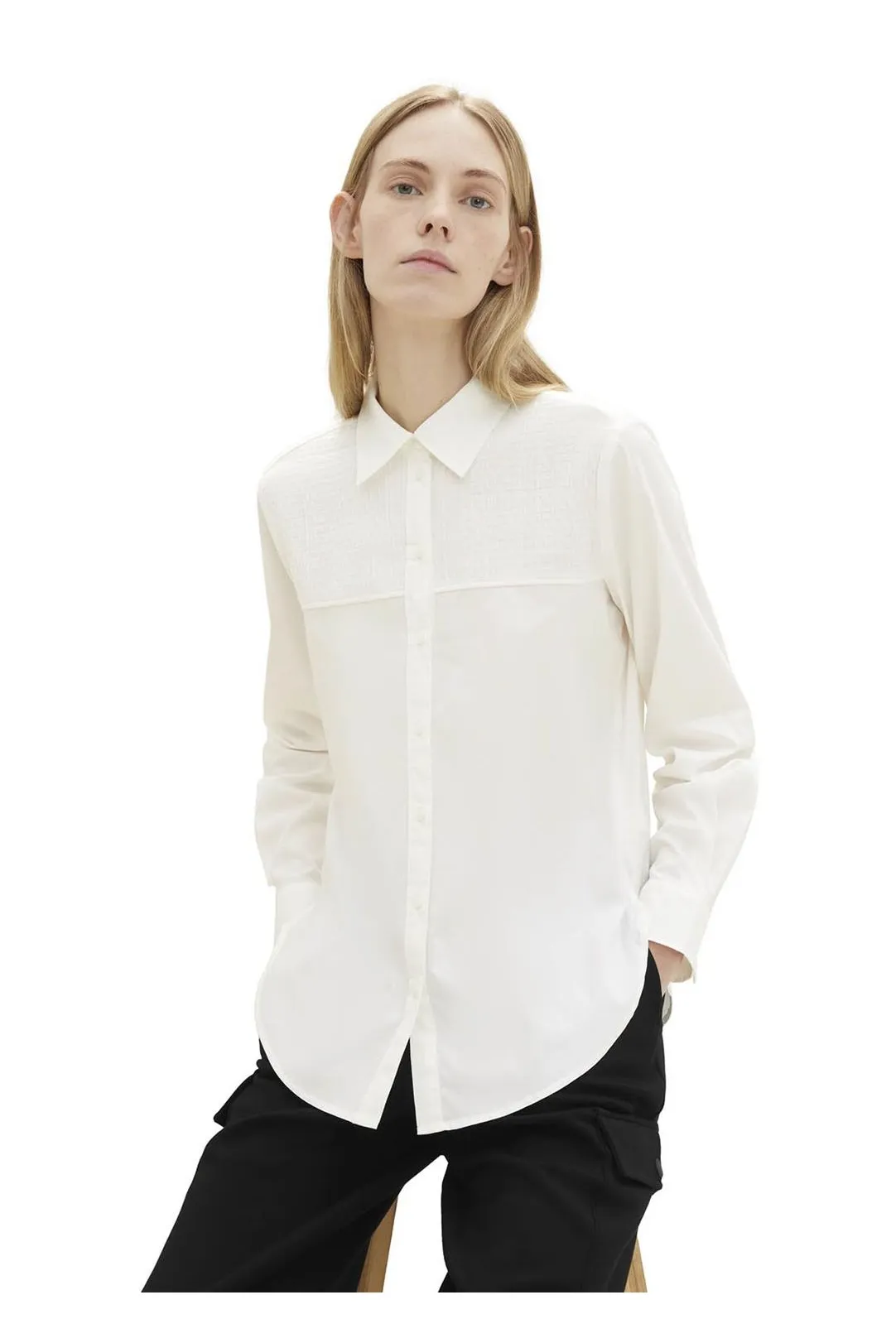 CAMISA MUJER TOM TAILOR BLANCO