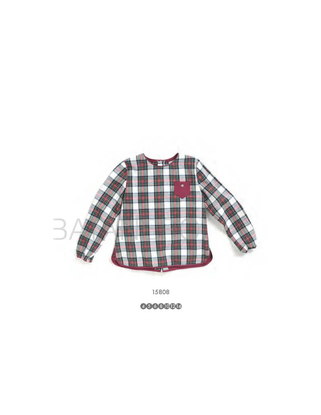Camisa niña cuadros Pilar Batanero Invierno 2016