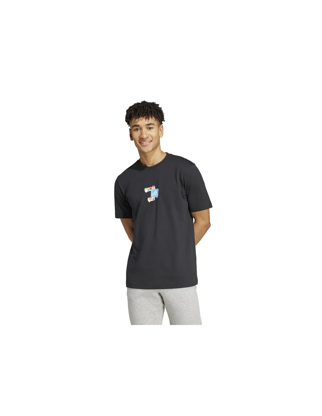 Camiseta adidas Remoji Graphic Hombre Negro