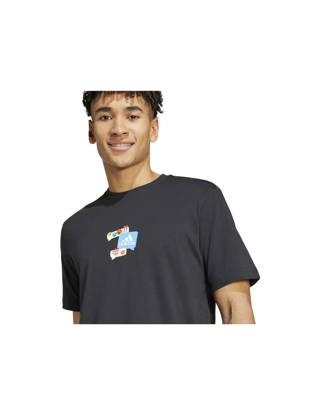 Camiseta adidas Remoji Graphic Hombre Negro