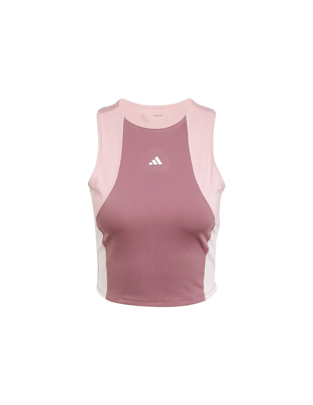 Camiseta adidas Techfit Colorblock Training Cropped Mujer Rosa