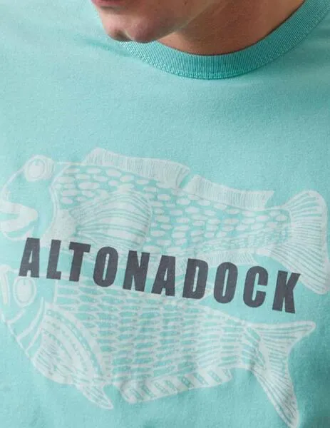 Camiseta Altona Dock aguamarina para hombre