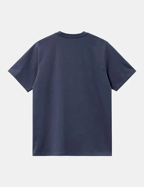 CAMISETA CARHARTT SCRIPT EMBROIDERY  AIR FORCE BLUE / WHIT